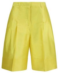 Sara Roka - Bicolor Silk Bermuda Shorts - Lyst