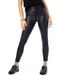 ONLY - Black Viscose Skinny Jeans - Lyst