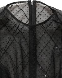 Dolce & Gabbana - Black Mesh Lace Long Sleeved Maxi Gown Dress - Lyst