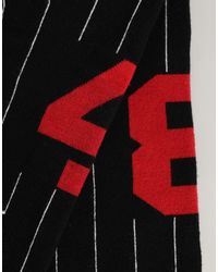 Dolce & Gabbana - Men Black Pinstripe Logo Knee High Accessory Socks - Lyst