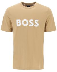 BOSS - Tiburt 354 Logo Print T Shirt - Lyst