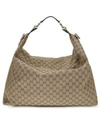 Gucci - Beige Fabric Shoulder Bag - Lyst