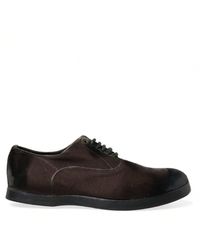 Dolce & Gabbana - Brown Velvetlace Up Oxford Dress Shoes - Lyst