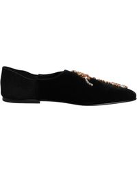 Dolce & Gabbana - Embellished Velvet Loafers - Lyst