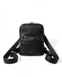 Dolce & Gabbana - Black Calfskin Leather Logo Palermo Backpack Bag - Lyst