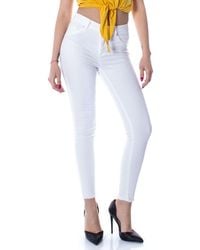 ONLY - White Cotton Jeans & Pant - Lyst