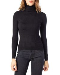 ONLY - Black Viscose Sweater - Lyst