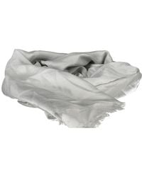 GANT - Gray Silk Scarf - Lyst