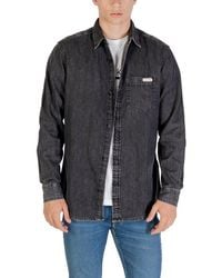 Calvin Klein - Black Denim Shirt - Lyst