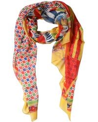 Dolce & Gabbana - Multicolor Silk Carretto Print Stole Scarf - Lyst