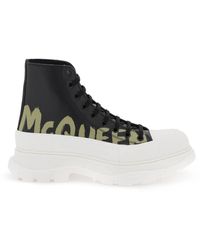 Alexander McQueen - 'tread Slick Graffiti' Ankle Boots - Lyst
