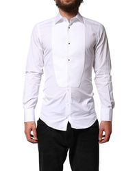 Dolce & Gabbana - Cotton Collared Dress Bib Formal Shirt - Lyst