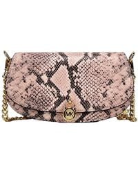 Michael Kors - Mila Small Snakeskin Messenger Crossbody Bag - Lyst