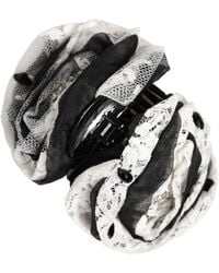Dolce & Gabbana - Silk Floral Lace Crystal Accessory Hair Claw - Lyst