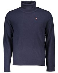 Napapijri - Elegant Turtleneck Sweater With Embroide Logo - Lyst