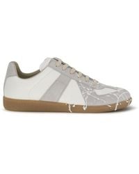 Maison Margiela - Gray Suede Leather Low Top Sneakers - Lyst