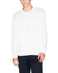 ARMANI EXCHANGE - Cream Viscose Sweatshirt - Lyst