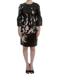 Dolce & Gabbana - Floral 3/4 Sleeve Sheath Dress - Lyst