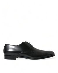 Dolce & Gabbana - Leather Lace Up Dress Derby Shoes - Lyst