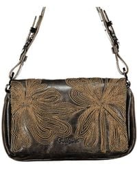 Desigual - Brown Polyurethane 's Bag With Embroidery And Magnet Closure - Lyst