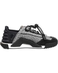Dolce & Gabbana - Black Gray Ns1 Low Top Sneakers Shoes - Lyst