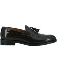 Saxone Of Scotland - Dark Brown Spazzolato Leather Mens Loafers Shoes - Lyst