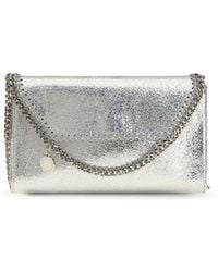 Stella McCartney - Silver Polyester Shoulder Bag - Lyst