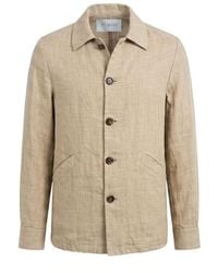 Malo - Beige Linen Men Jacket - Lyst