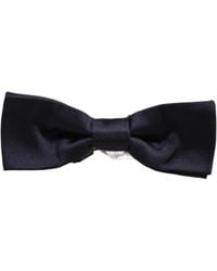Dolce & Gabbana - Men Dark Blue 100% Silk Adjustable Neck Papillon Bow Tie - Lyst