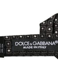 Dolce & Gabbana - Men Dark Gray Polka Dot Silk Adjustable Neck Papillon Bow Tie - Lyst