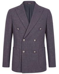 Peserico - Blue Wool Men's Jacket - Lyst