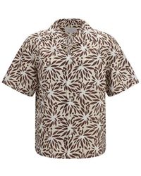 Prada - Brown Cotton Pattern Shirt - Lyst
