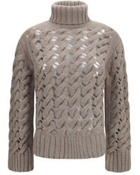 P.A.R.O.S.H. - Beige Wool Oves Aries Turtleneck - Lyst