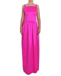 Dolce & Gabbana - Silk Long Sheath Ball Gown Dress - Lyst