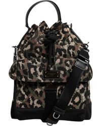 Dolce & Gabbana - Multicolor Leopard Cotton Shoulder Bucket Bag - Lyst