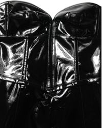 Dolce & Gabbana - Patent Leather Corset Style Mini Dress Polyurethane Polyester Cotton - Lyst