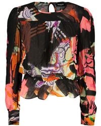 Desigual - Black Viscose S Shirt - Lyst