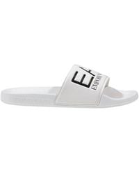 EA7 - White Pvc Slippers - Lyst