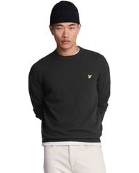 Lyle & Scott - Black Cotton Sweatshirt - Lyst