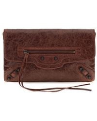 Balenciaga - Bordeaux Lamb Ovis Aries Aries Clutch Bag - Lyst