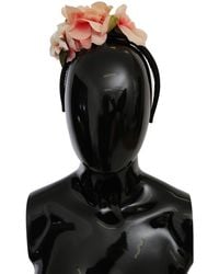 Dolce & Gabbana - Silk Floral Headband Logo Diadem - Lyst