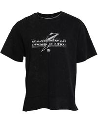 Dolce & Gabbana - Graphic Print Cotton Crew Neck T-Shirt - Lyst