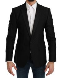 Dolce & Gabbana - Dolce Gabbana Black Slim Fit Coat Jacket Martini Blazer - Lyst
