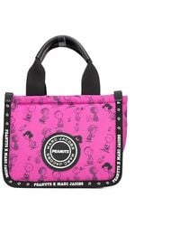 Marc Jacobs - X Peanuts Mini Fuchsia Fedora Puffy Nylon Tote Convertible Handbag - Lyst