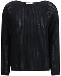 Allude - Black Cashmere Sweater - Lyst