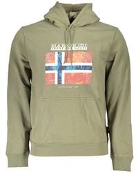 Napapijri - Fleece Hooded Sweatshirt With Logo - Lyst