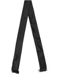 Dolce & Gabbana - Silk Fringes Neck Wrap Foulard Scarf - Lyst
