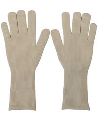 Dolce & Gabbana - White Cashmere Knitted Hands Mitten Mens Gloves - Lyst