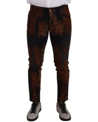 Dolce & Gabbana - Chic Tie-Dye Slim Fit Jeans - Lyst