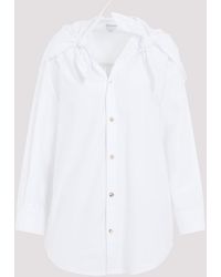 Bottega Veneta - White Compact Knot Cotton Canvas Shirt - Lyst